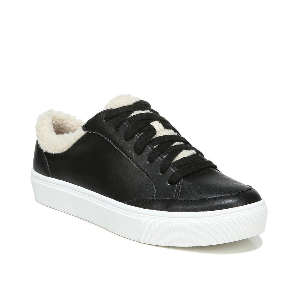 Dr. Scholl's Black Faux Leather Lace-Up Sneaker - Size 7 Women's - New